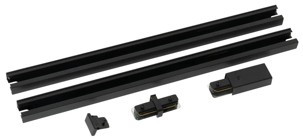 Sistem de iluminat pe șină modern monofazat negru 50 cm Set de 2 - Iconic