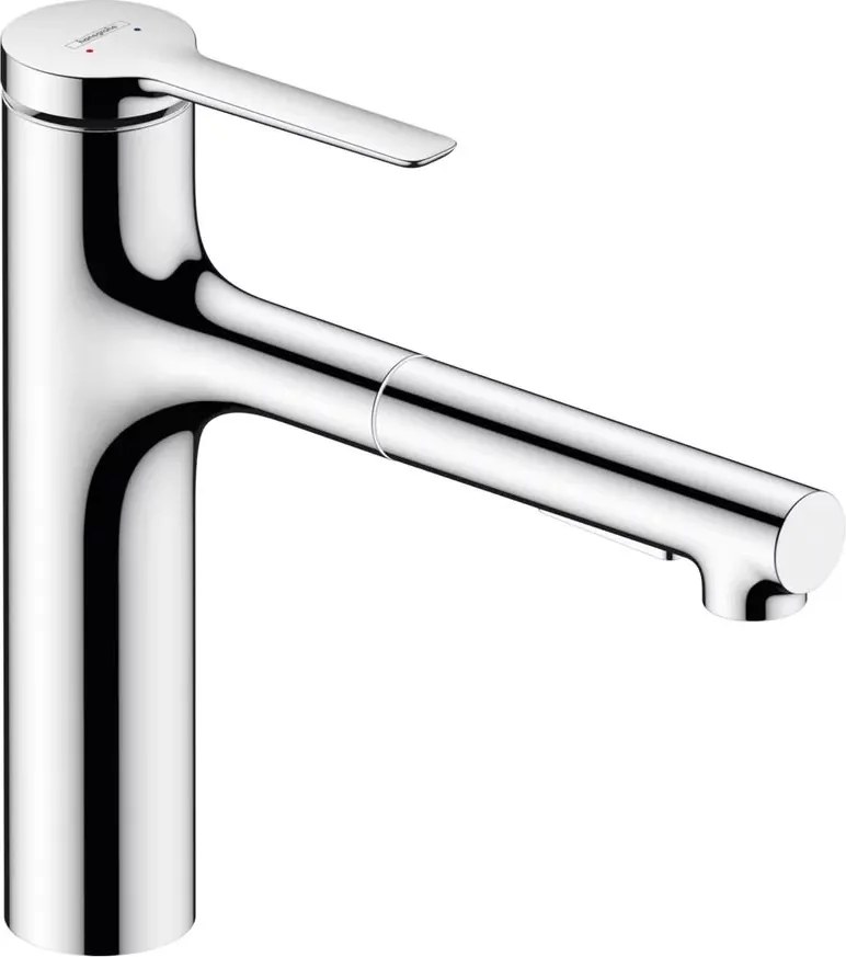 Baterie bucatarie cu dus extractibil Hansgrohe Zesis M33 160 crom lucios 2 tipuri de jet