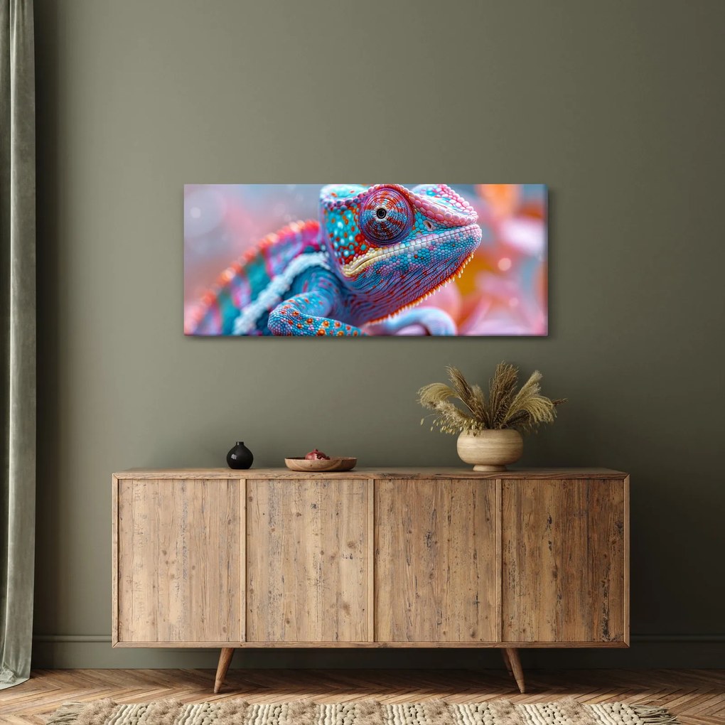 Tablou - Cameleon colorat (120x50 cm)