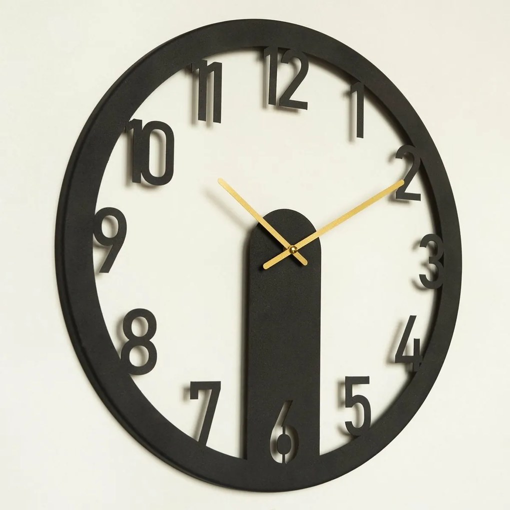Ceas de perete Mood APS114, Black, 48 x 48 cm
