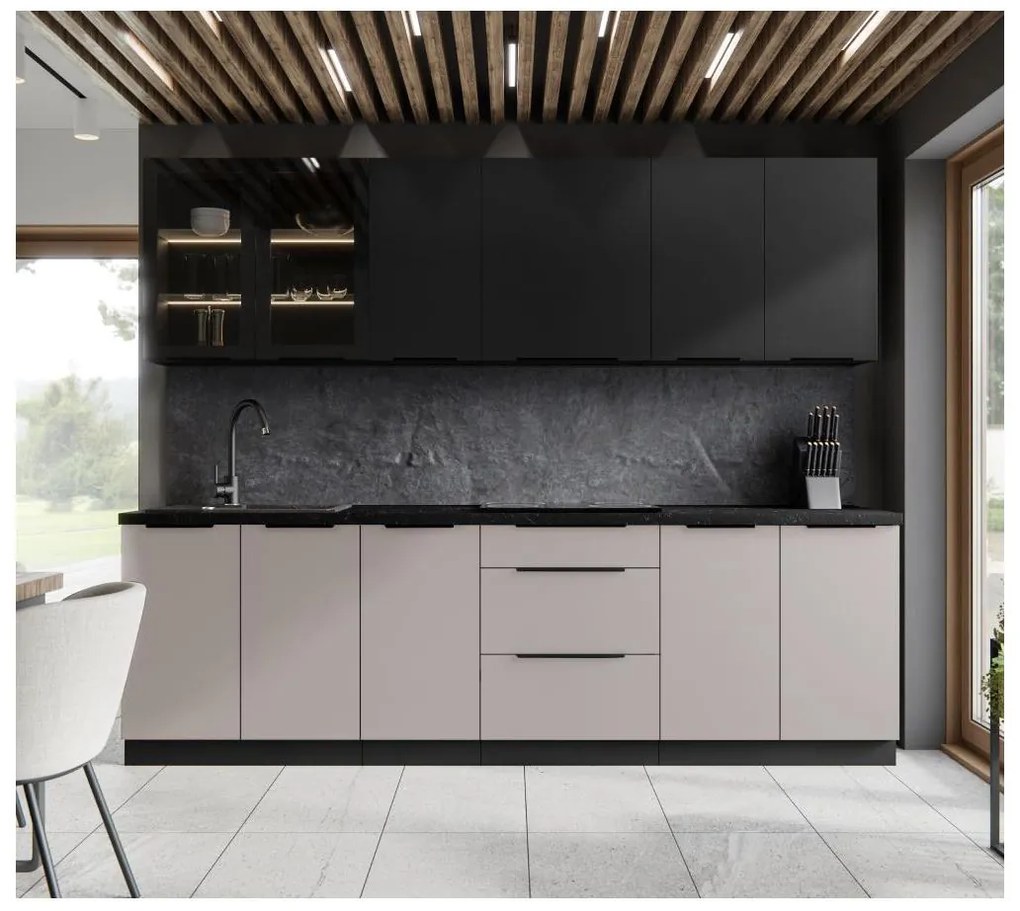 Dulap de bucătărie superior pe colț Sobera 60x60 GN 90 1F (negru). 1097001