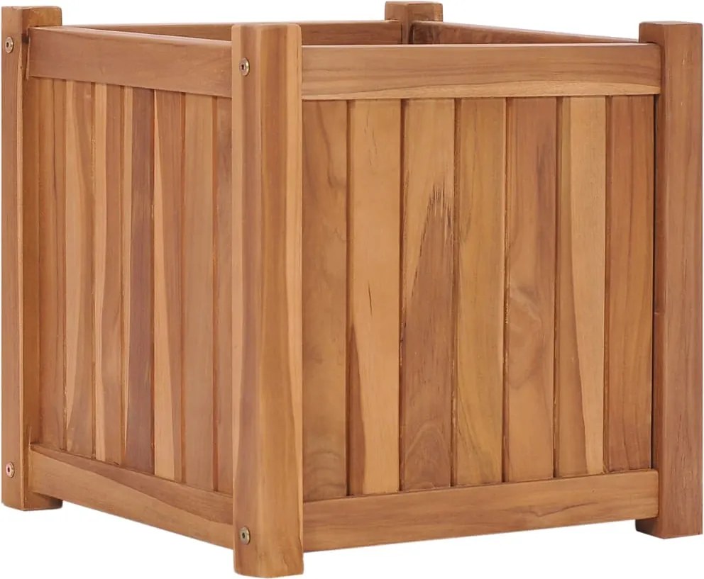 vidaXL Strat înălțat, 40 x 40 x 40 cm, lemn masiv de tec