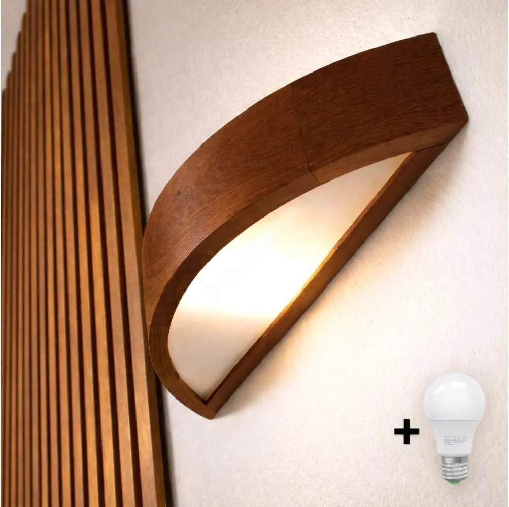 Brilagi - Aplică de perete LED CARVALHO 1xE27/15W/230V stejar/cireș