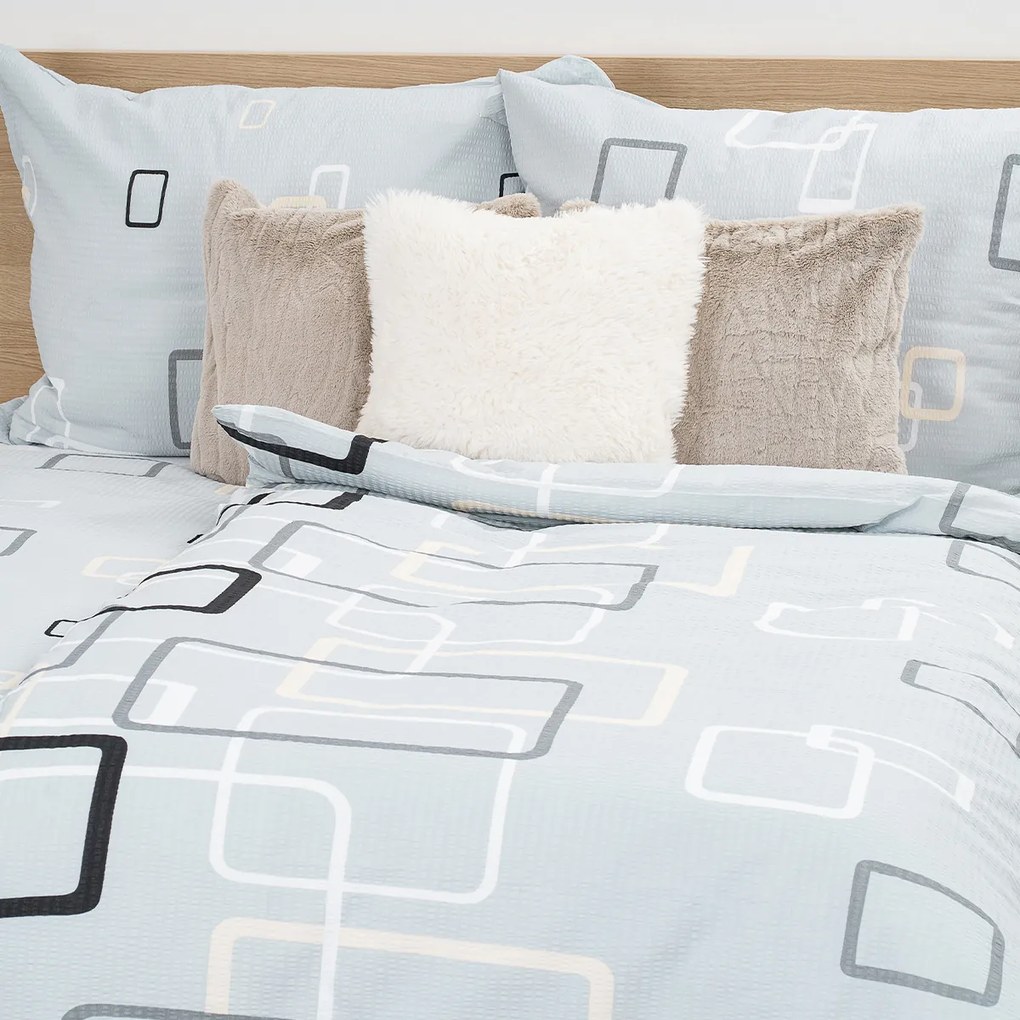 Lenjerie de pat 4Home Square bumbac creponat, 140 x 200 cm, 70 x 90 cm