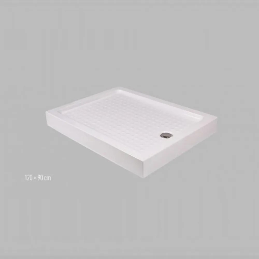 Cădiță de duș asimetrică cu înălțimea de 120 cm, 120x90x15 cm