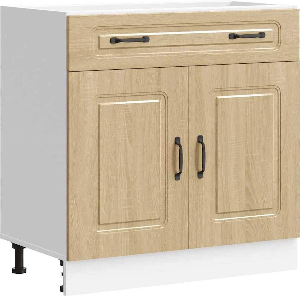 vidaXL Dulap de bază de bucătărie „Kalmar” din lemn de stejar Sonoma