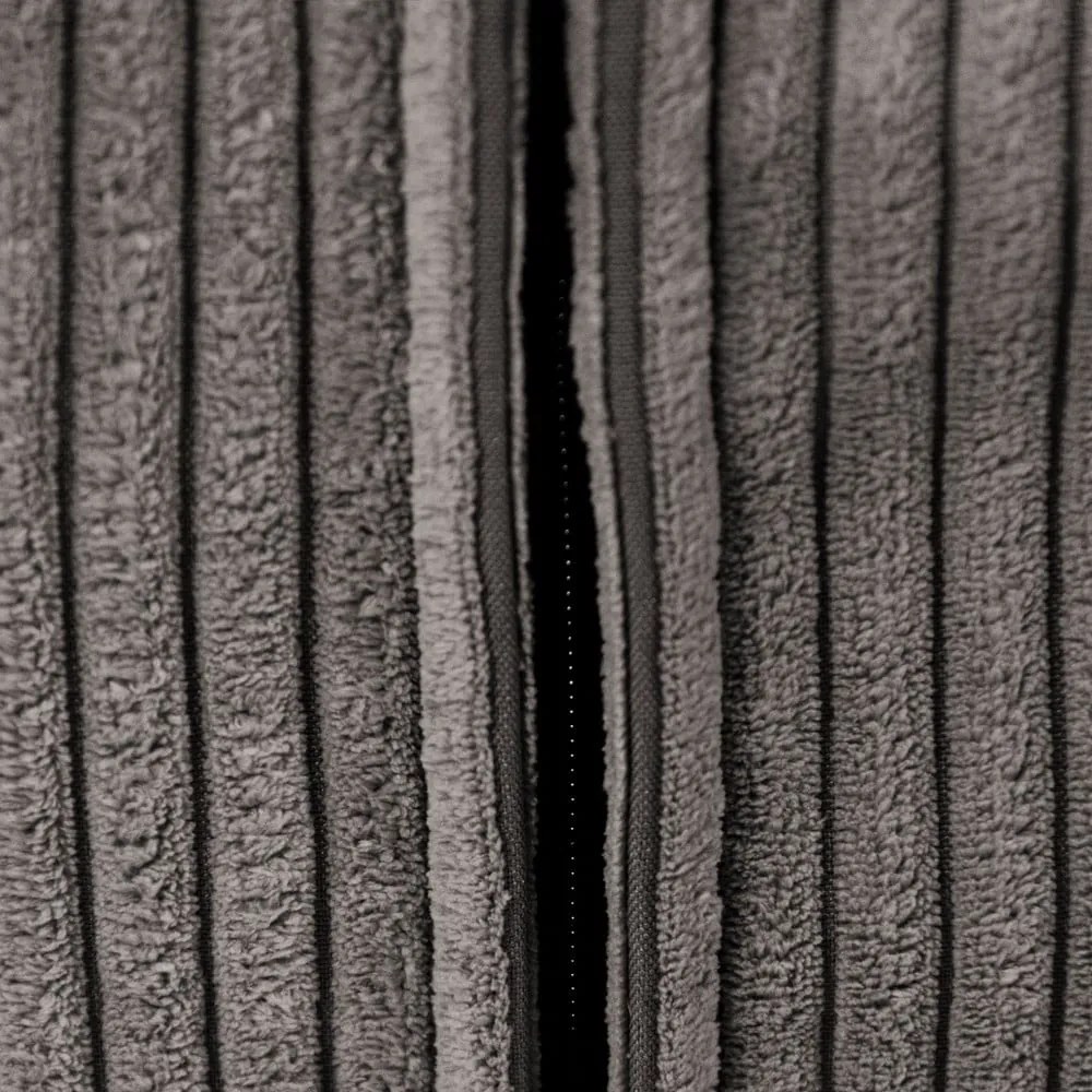 Fotoliu puf pentru copii maro închis cu tapițerie din catifea reiată Game Amuse – SLOWDOWN