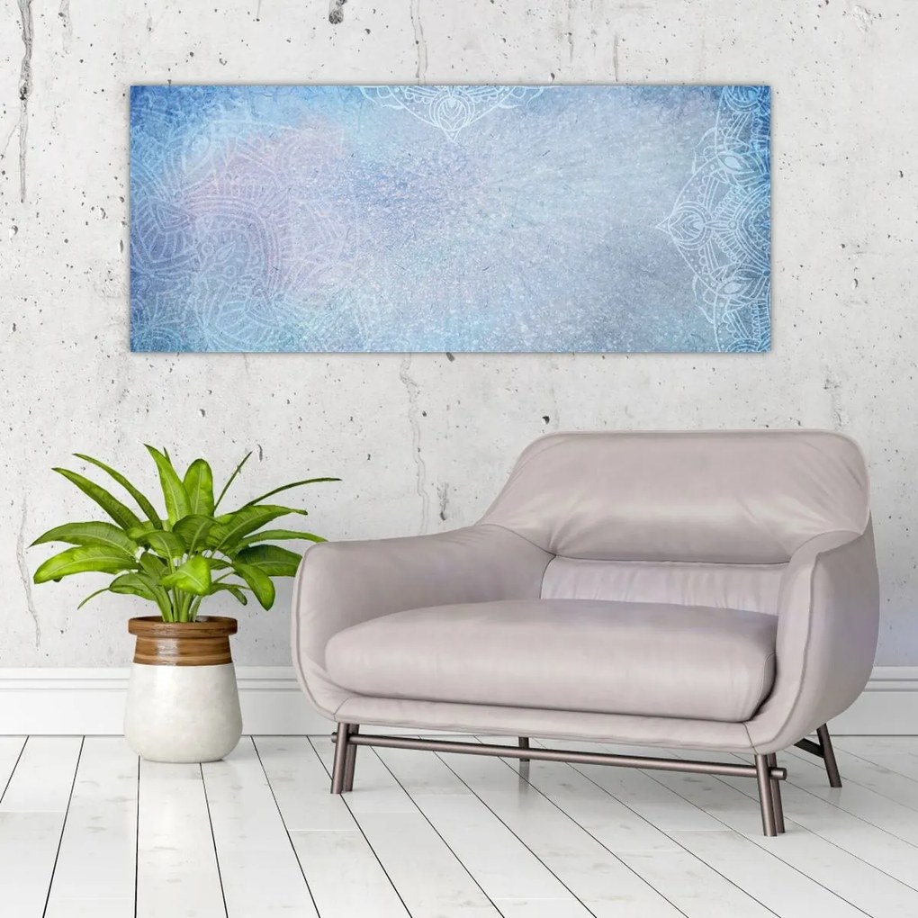 Tablou - Mandala in albastru (120x50 cm)