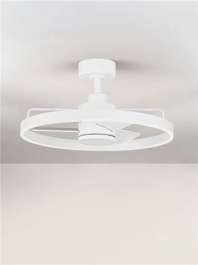 Lustra LED cu ventilator si telecomanda LUNAIR alb