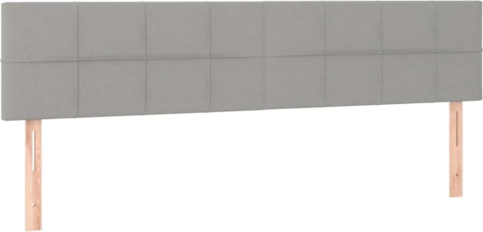 vidaXL Tăblii de pat, gri deschis, 160x5x78/88 cm, textil