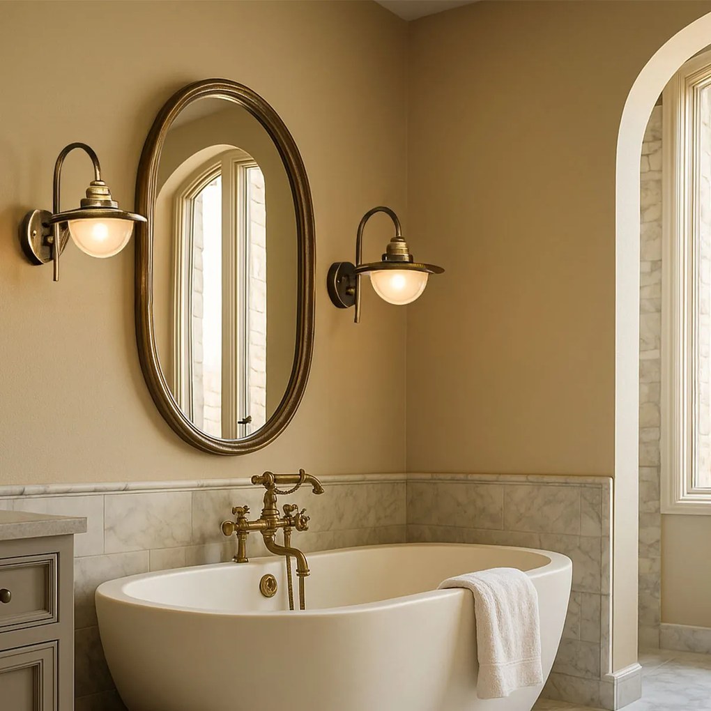 Lampa de perete clasică pentru exterior auriu antic IP44 - Bruges