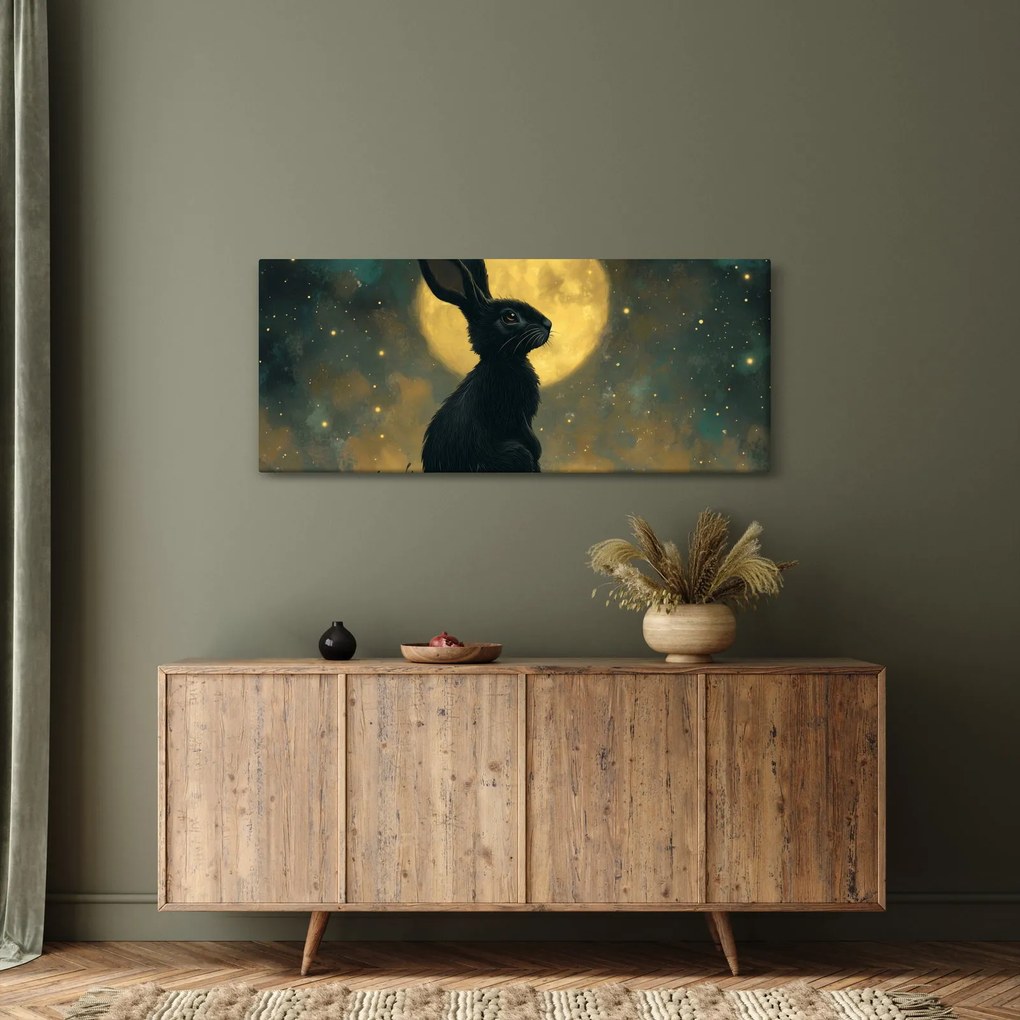 Tablou - Iepure cu lună (120x50 cm)