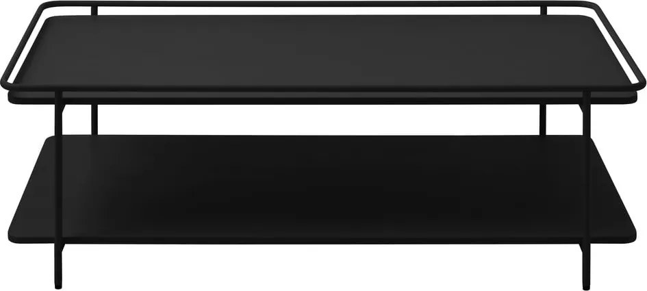 Măsuță de cafea neagră din metal 55x110 cm Yuba – Unique Furniture