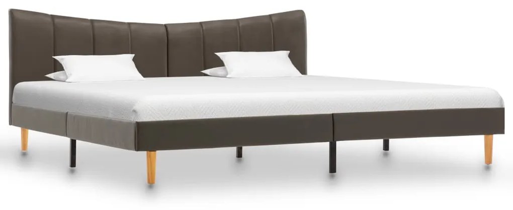 288527 vidaXL Cadru de pat, antracit, 180 x 200 cm, piele ecologică