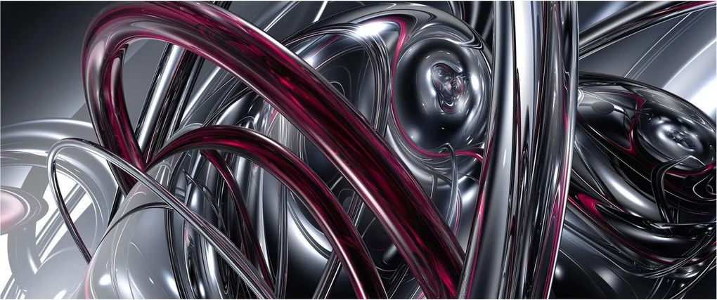 Tabloul cu abstracție gri (120x50 cm)