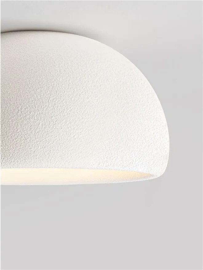 Lustra aplicata tavan cu textura granulata Davo 50cm, alb piatra