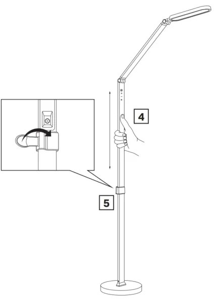 Lampadar LED tactil dimabil FERRARA LED/13W/230V 3000/4000/6500K