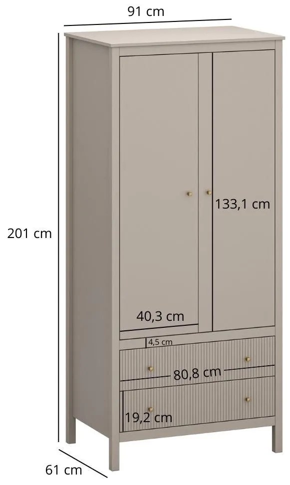 Dulap de haine Karankas (taupe) . 1116953