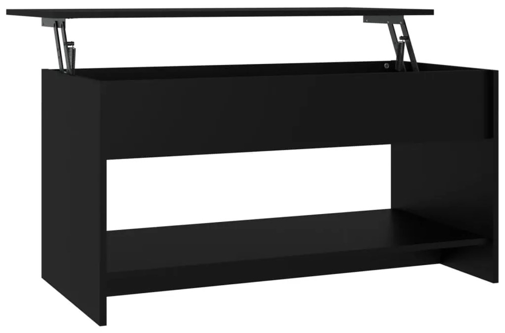 809648 vidaXL Măsuță de cafea, negru, 102x50x52,5 cm, lemn prelucrat