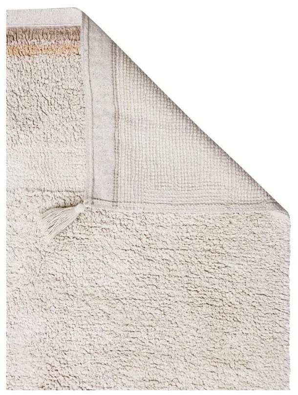 Covor crem lavabil/țesut manual din bumbac 170x240 cm Bloom Natural – Lorena Canals