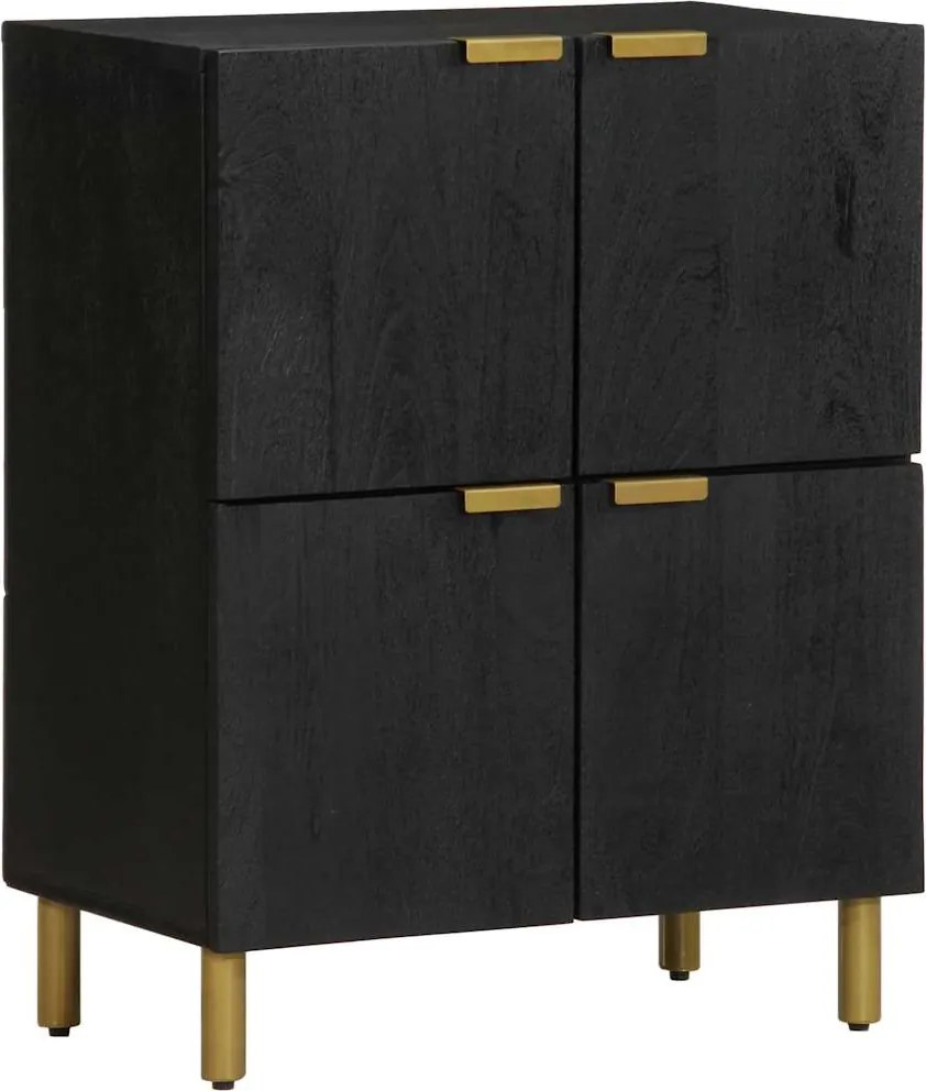vidaXL Dulap, negru, 60x33x75 cm, lemn prelucrat