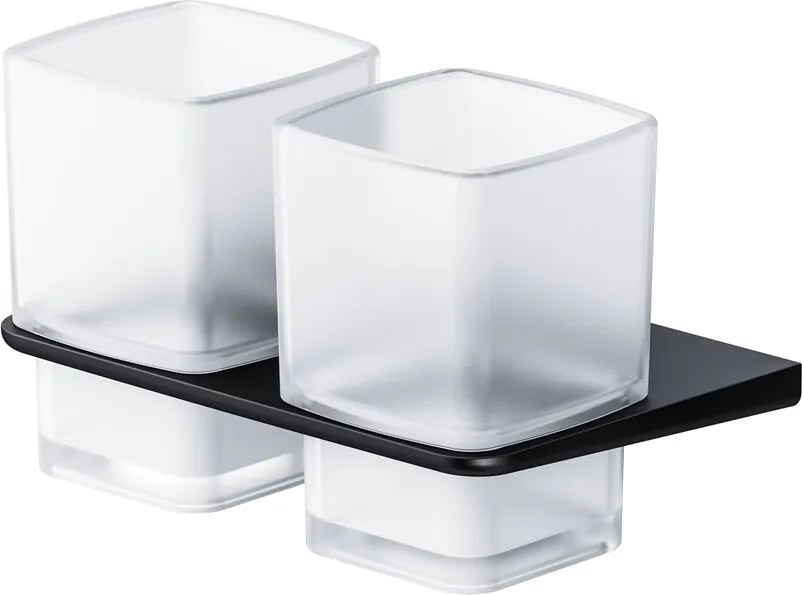 Suport periute de dinti dublu AM.PM Inspire 2.0 negru-sticla mata