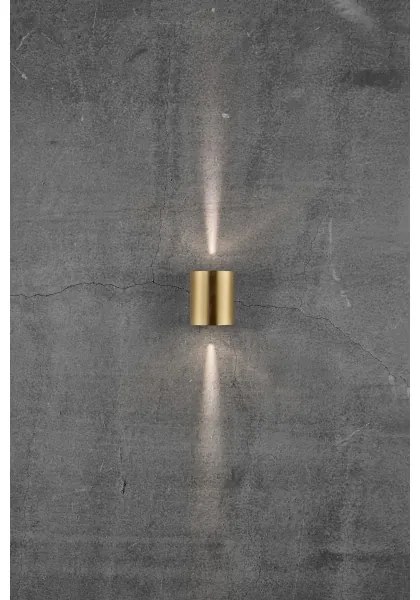 Nordlux - Aplica de perete CANTO pentru exterior, 2x LED, 6W, 230V, IP44, alamă