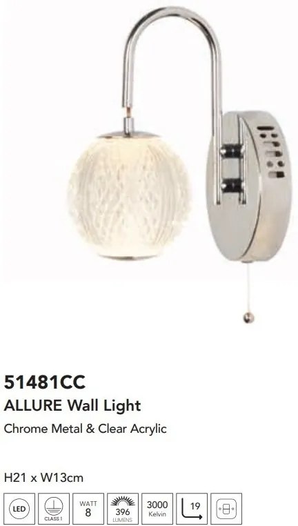 Aplica de perete LED moderna Allure