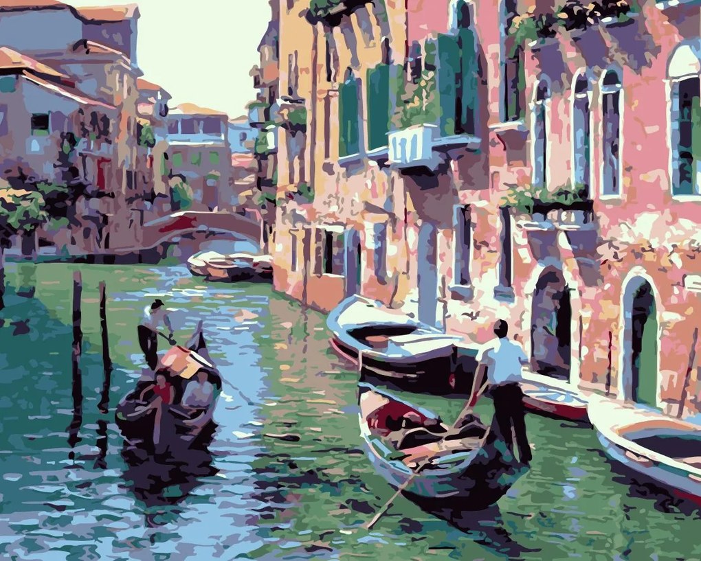 Pictura pe numere cu un cadru "Veneția" 50x40 cm