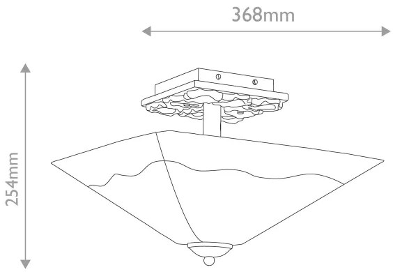 Flambeau STAR-F-S-DS - Plafonieră STAR 2xE27/40W/230V aurie