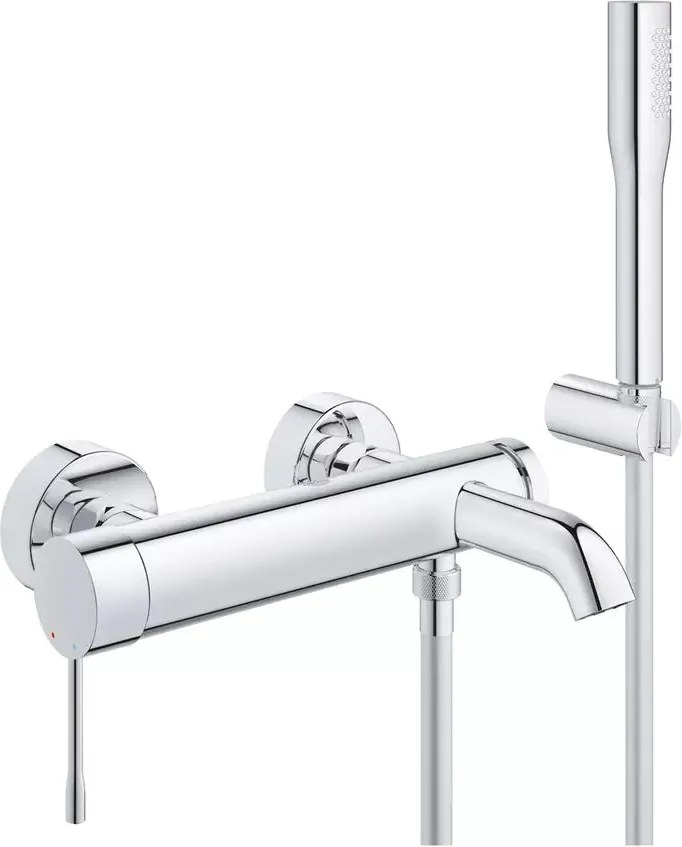 Baterie cada - dus Grohe Essence monocomanda crom lucios cu set de dus