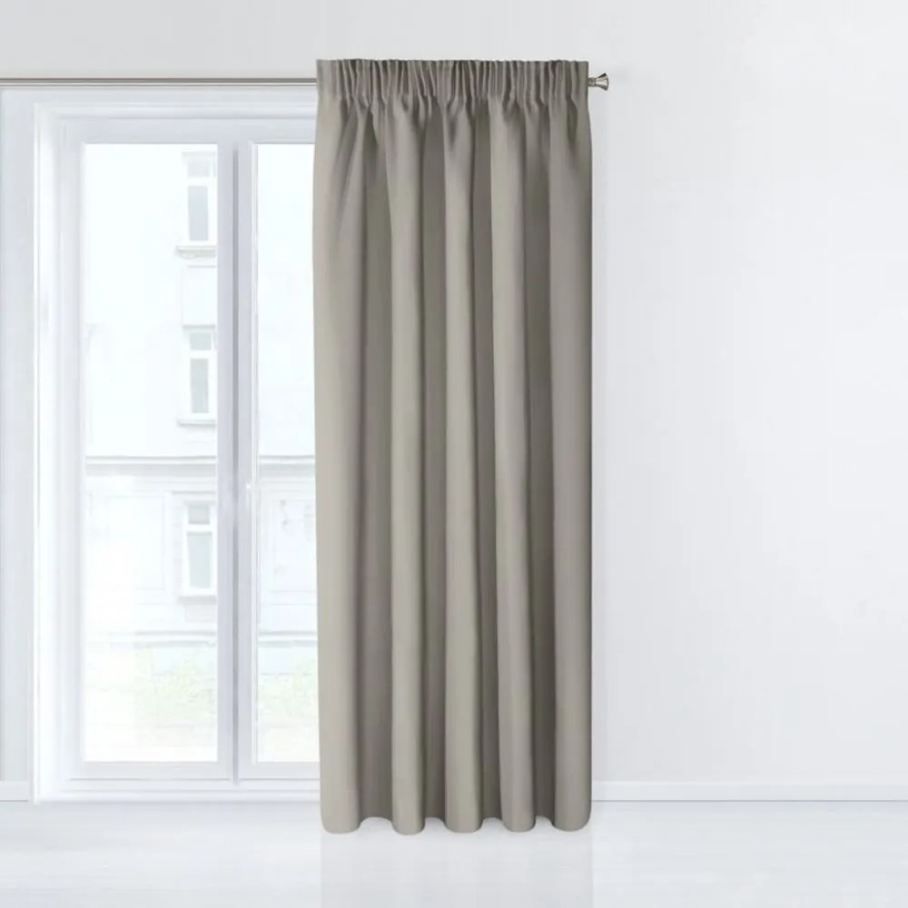 Draperie elegantă de opacă bej 135 x 270 cm