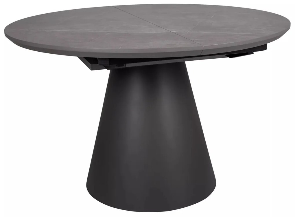 Masa Angel II marmura gri/negru L120-160xl120 cm
