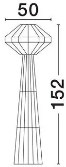 Lampadar/Lampa de podea design decorativ, DELIE, H 152cm