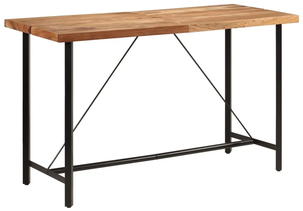 vidaXL Masa de bar 180x70x107 cm, lemn masiv de acacia și fier