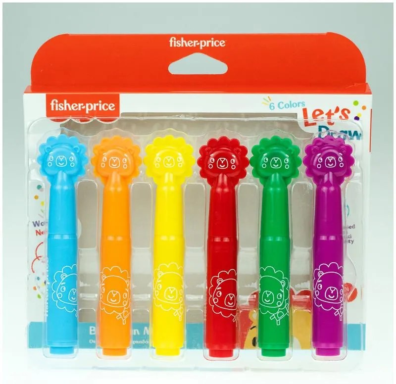 Fisher-Price Let&#039;s Draw markere lavabile set de 6