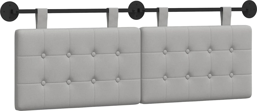 vidaXL Cap de pat suspendat Gri nori 130 x 55 x 5 cm țesătură