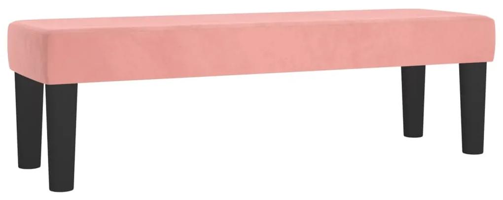 Pat box spring cu saltea, roz, 160x200 cm, catifea Roz, 160 x 200 cm, Design cu nasturi