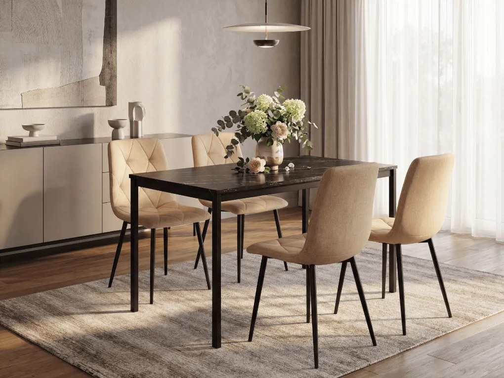 Maro scaun bucatarie LIBRA cu picioare negre