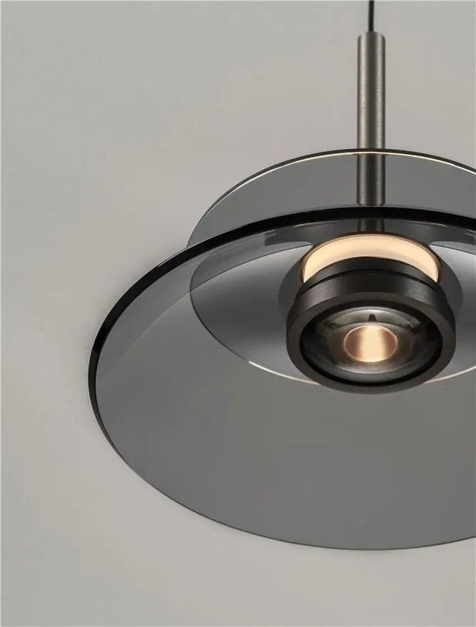 Lustra LED design ambiental Esti fumuriu 23cm