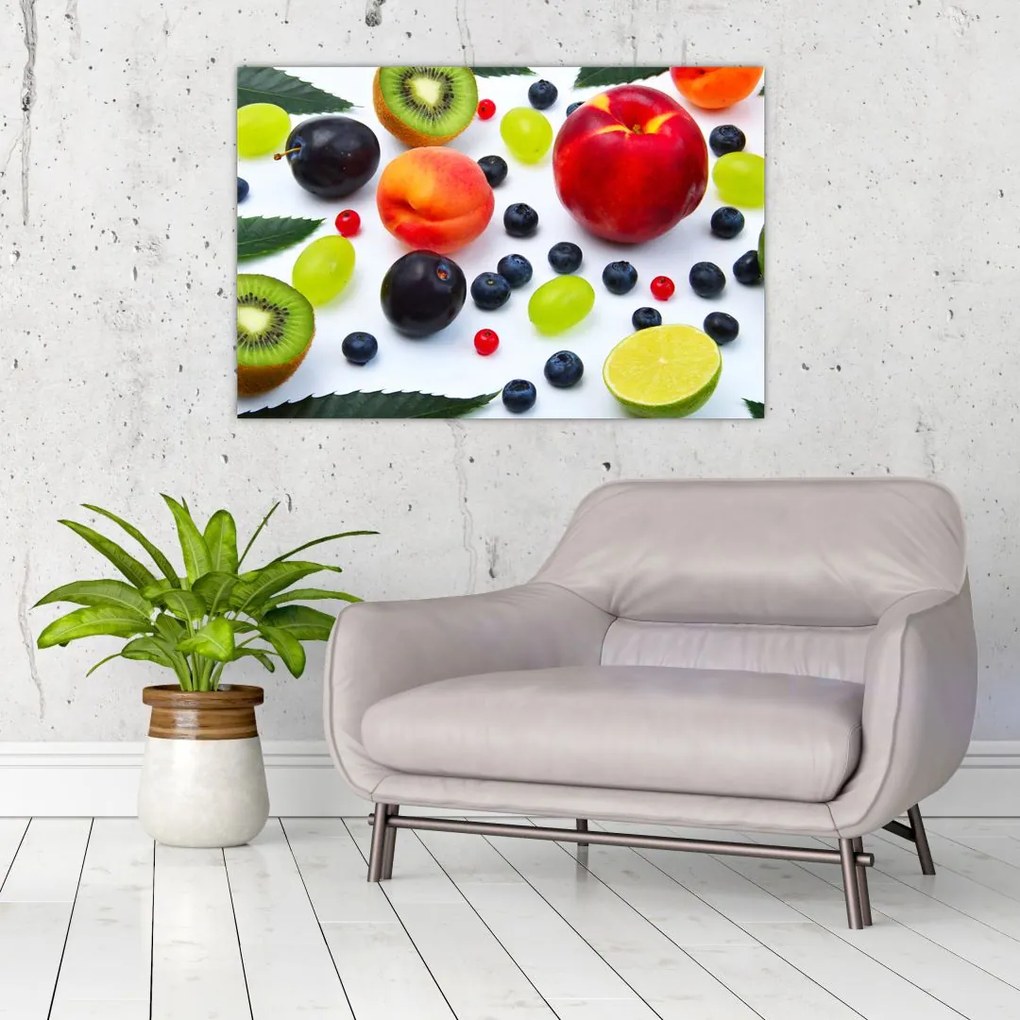Tablou - fructe cu picături de apă (90x60 cm)