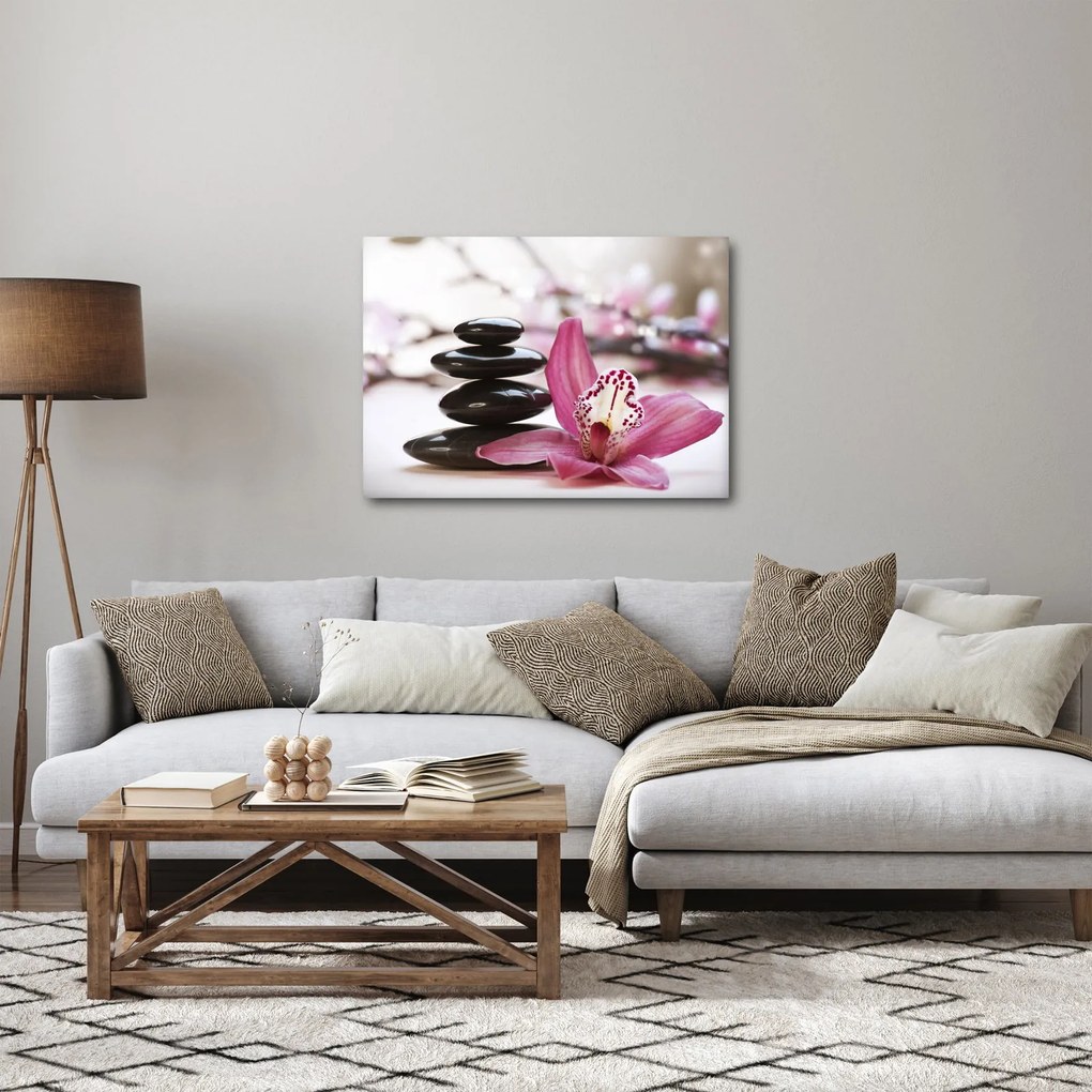 Tablou cupietre pentru masaj și orhidee (70x50 cm)