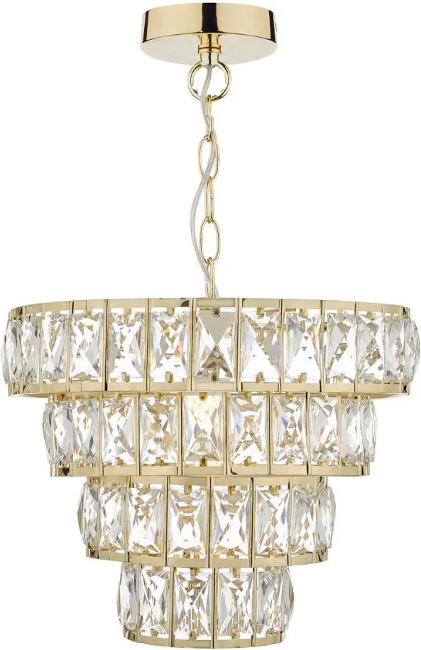 Där Lighting CER0135 - Candelabru pe lanț CERYS 1xE27/60W/230V auriu
