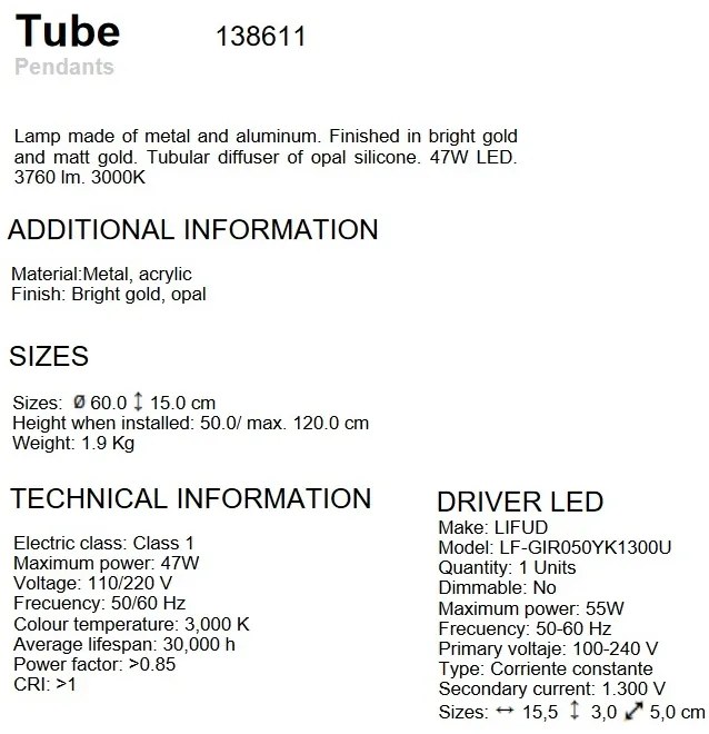 Lustra LED suspendata design modern Tube SV-138611
