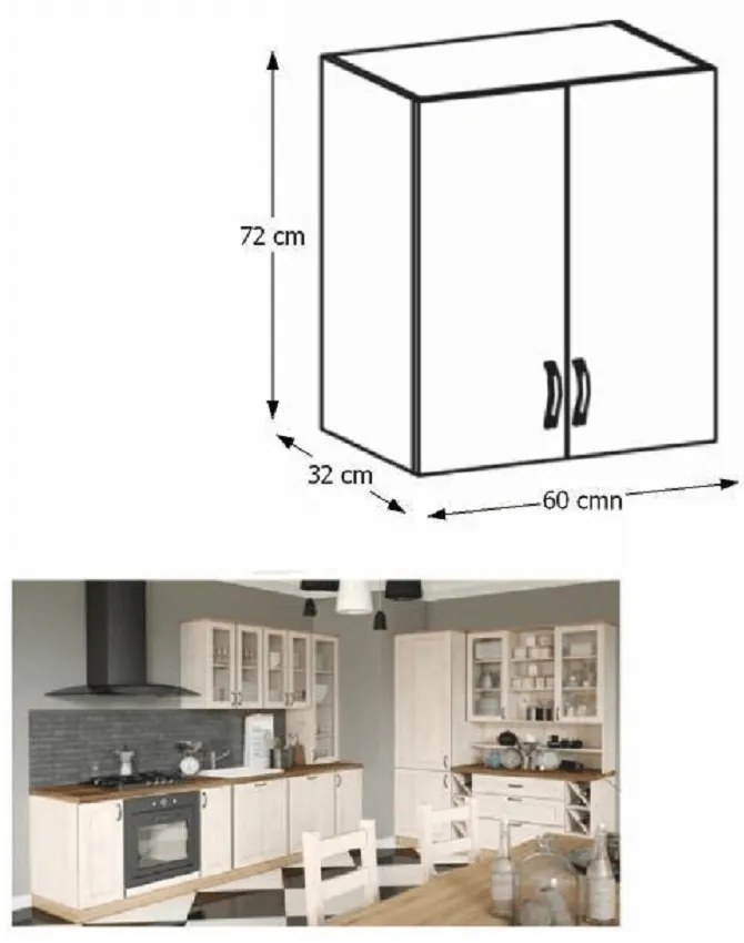 Dulap superior de bucătărie Regnar G60. 788732