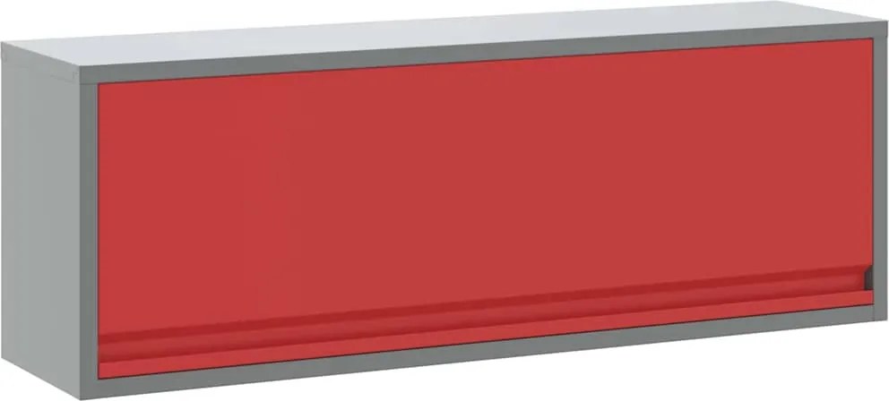 vidaXL Dulap pentru unelte cu depozitare Roșu și gri 100 x 25 x 35 cm