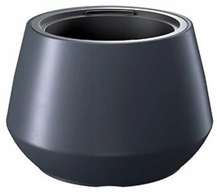 Ghiveci decorativ de flori, rotund, antracit, 43.6x30 cm, Heos