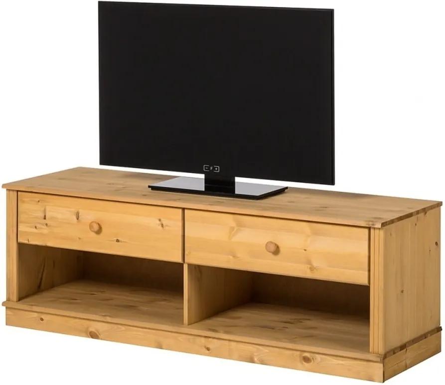 Comodă TV din lemn de pin Støraa Annabelle, maro