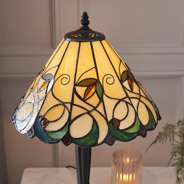 Endon 64195 - Lampă de masă Tiffany JAMELIA 1xE27/60W/230V, Ø 31 cm