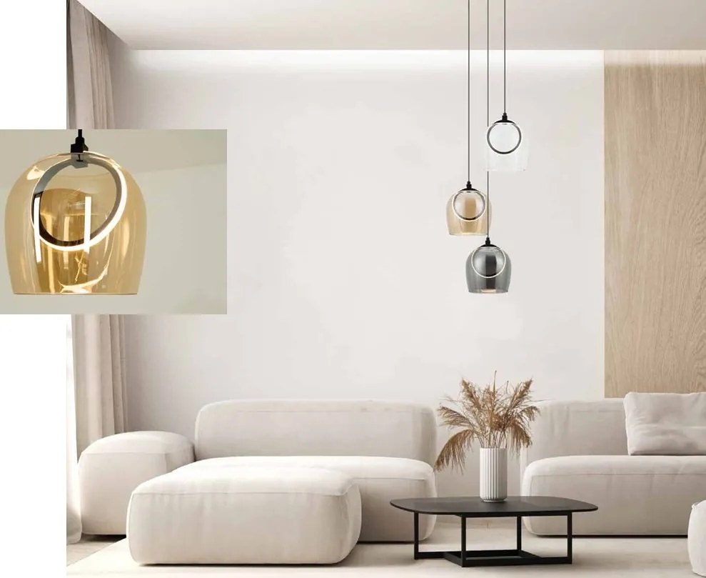 Lustra cu 3 pendule design modern LED LIGHT